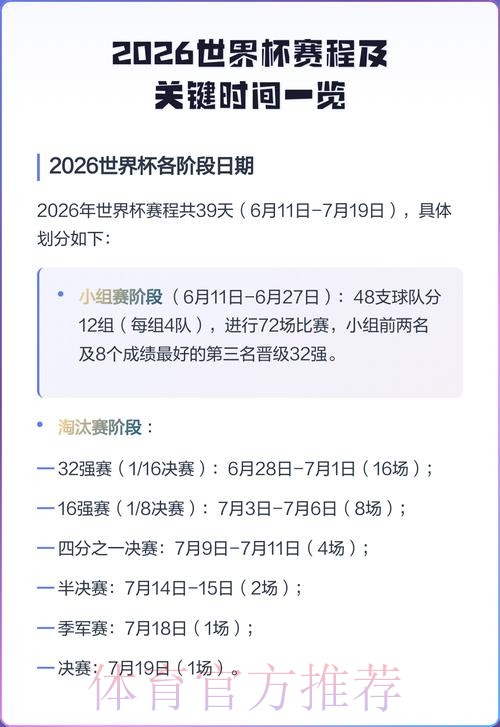 2026世界杯赛程最新比赛时间表在哪里看
